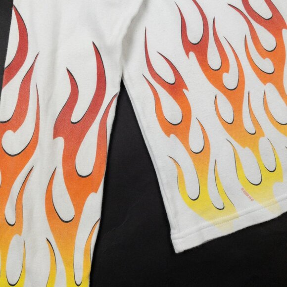 Harley-Davidson Flames T-Shirt Women's Tag XL Vintage Y2K Flames USA Long Sleeve - Picture 6 of 12